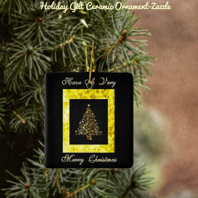 Holiday Gilt Ceramic Ornament (Creator Uploaded)