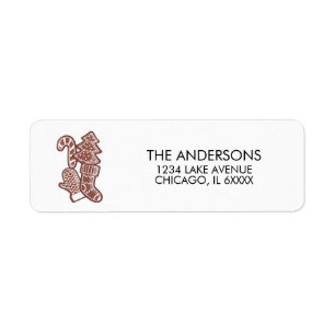 Holiday Gingerbread Cookie Return Address Label