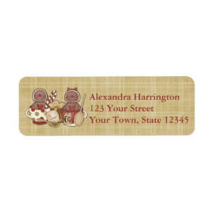 Holiday Gingerbread Cookies Return Address Label
