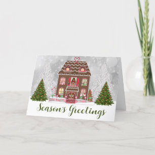 Holiday Gingerbread House Card