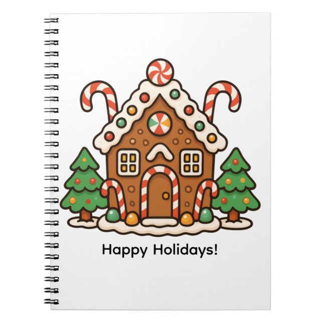 Holiday Gingerbread House Notebook (Front)