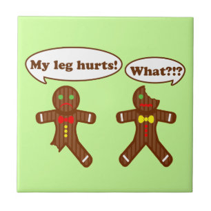 Holiday Gingerbread Humour Ceramic Tile