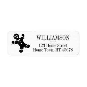 Holiday Gingerbread Man Return Address Label