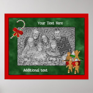 Holiday Gingerbread Men Create Your Own Photo Poster