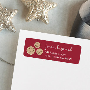 Holiday Gingersnap Cookie Return Address Label