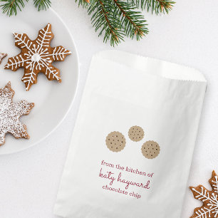 Holiday Gingersnap Personalised Cookie Favour Bag