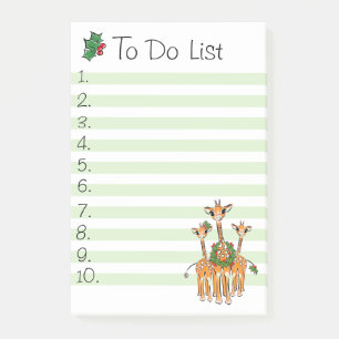Holiday Giraffe Post-it Notes