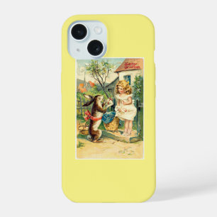 Holiday Girl & Bunny Vintage Easter Case-Mate iPho iPhone 15 Case