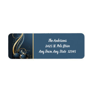 Holiday Glam and Glitz Return Address Label