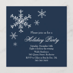 Holiday Glamour Party Invitation (navy)