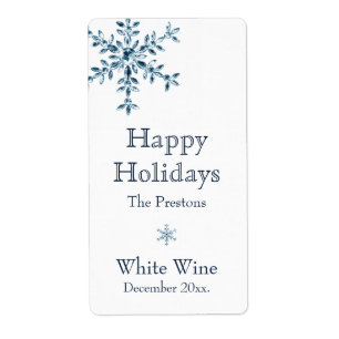 Holiday Glamour Wine Label (white)
