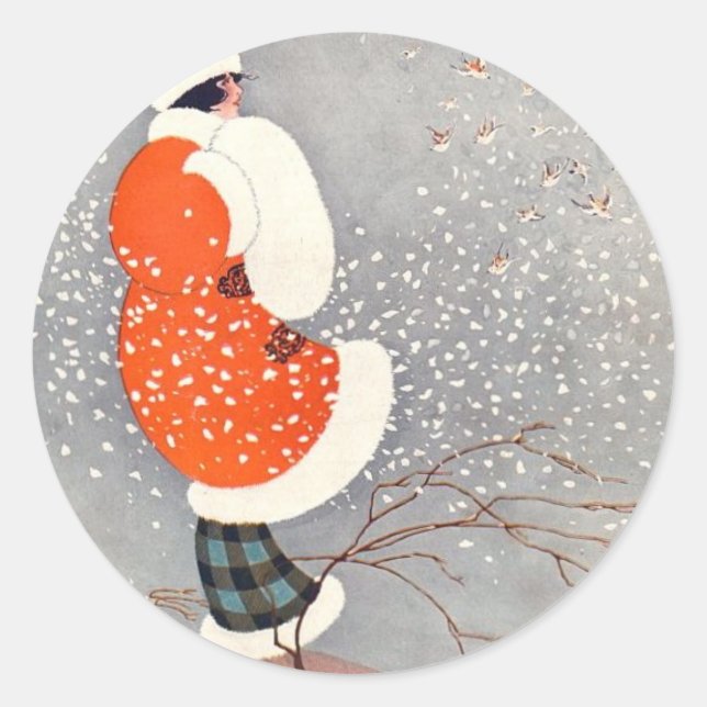 Holiday Glow Classic Round Sticker (Front)