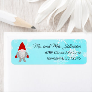 Holiday Gnome Return Address Label