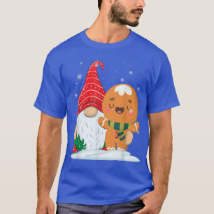 Holiday Gnome with Candy Cane and Gingerbread Chri T-Shirt