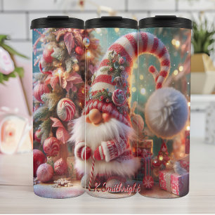 Holiday Gnome with Presents Thermal Tumbler