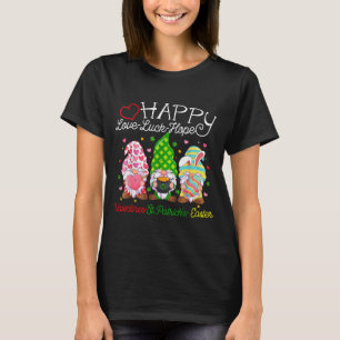 Holiday Gnomes Valentine St Patricks Easter Love L T-Shirt