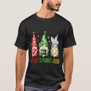 Holiday Gnomes Valentine St Patricks Easter Waterc T-Shirt