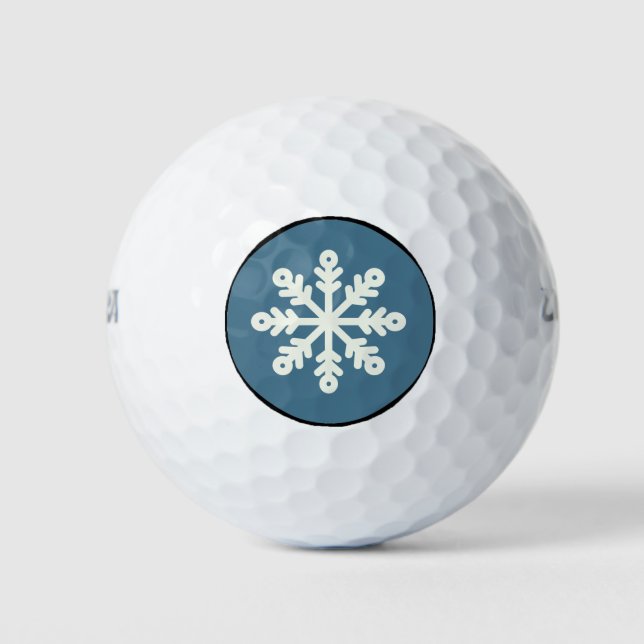 Holiday Golf Balls / Snowflake Design (Front)