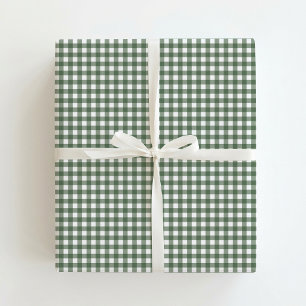 Holiday Green Gingham Wrapping Paper