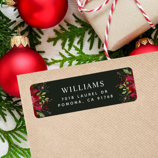 Holiday Greenery Christmas Return Address Label (Creator Uploaded)