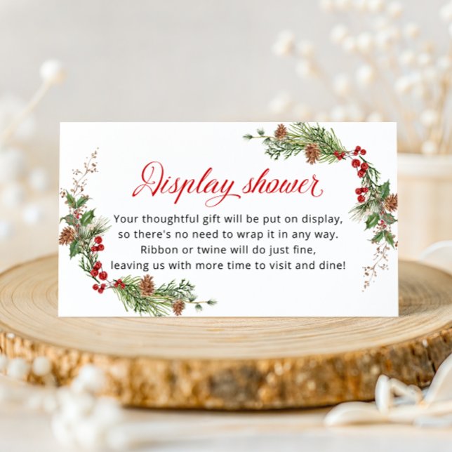 Holiday Greenery Display Shower Enclosure Card (Creator Uploaded)