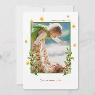 Holiday Greenery Photo Holiday Card