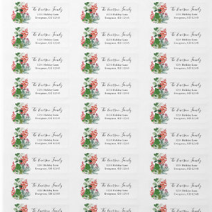 Holiday Greenery Return Address Label