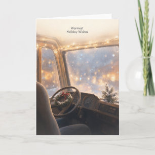 Holiday Greeting Card For Bus Driver Card
