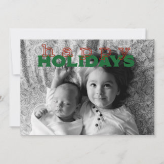 Holiday Greeting Card - Red and Green Heading