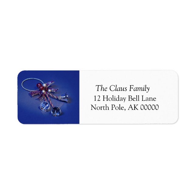 Holiday Greeting Card Self Addressed Label Return Address Label (Front)