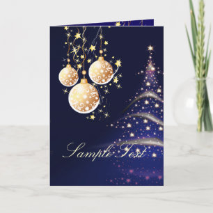 Holiday Greeting Cards, Christmas Tree+Ornaments Card