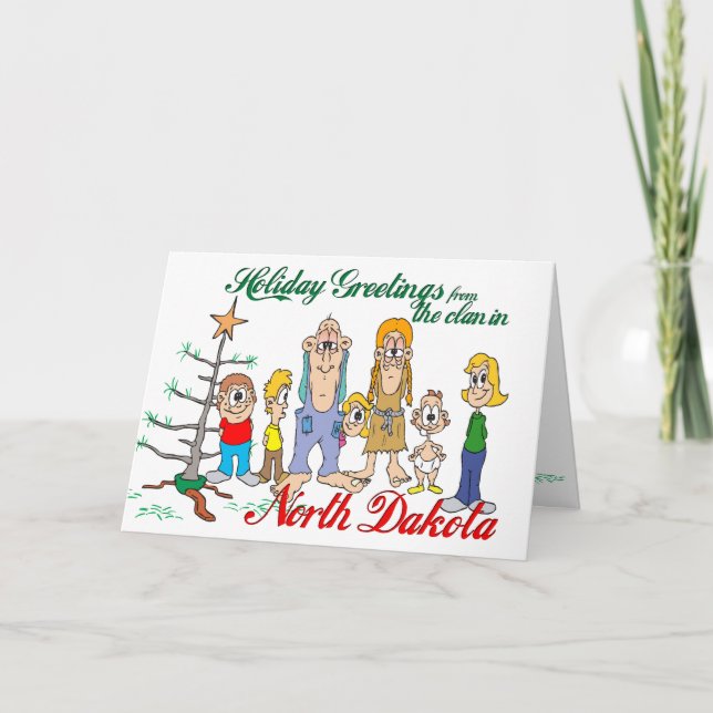 Holiday Greetings from North Dakota Card (Front)