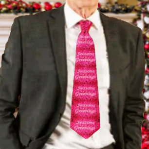 Holiday Greetings In Pink Tie
