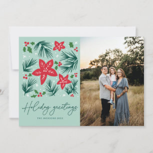 Holiday Greetings Merry Christmas Design Card