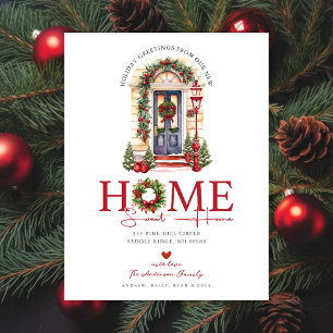 Holiday Greetings New Home Moving Announcement Postcard