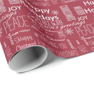 Holiday Greetings Wrapping Paper