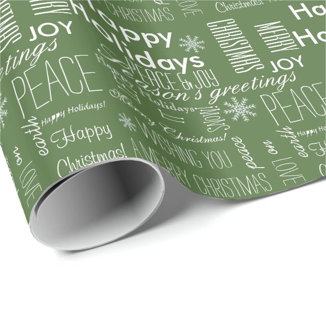Holiday Greetings Wrapping Paper (Roll Corner)