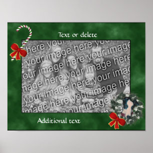 Holiday Greyhound Wreath Create Your Own Photo  Poster