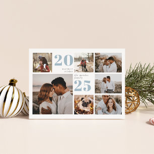 Holiday Grid Modern Photo Collage Card