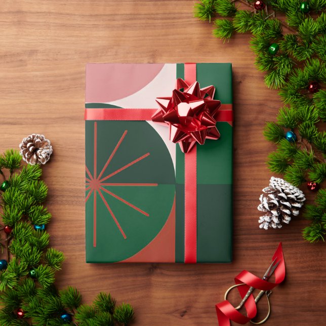 🎁 Holiday Grid Pattern Wrap For Christmas Present Wrapping Paper (Holiday Gift)