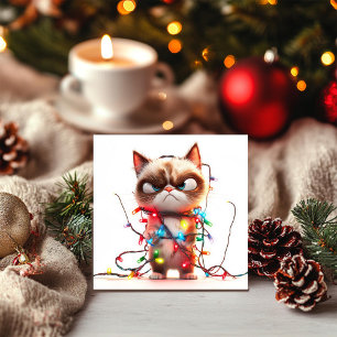 Holiday Grumps in Bright Lights Holiday Card