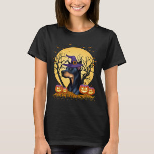 Holiday Halloween Doberman Pinscher Dog Pumpkin Lo T-Shirt