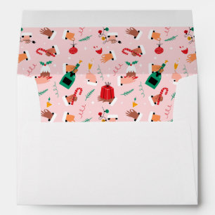 Holiday Hands Festive Celebration Pattern Envelope