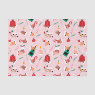 Holiday Hands Festive Celebration Pattern Tissue Paper