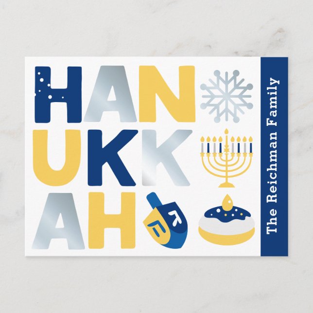 Holiday Hanukkah Postcard (Front)
