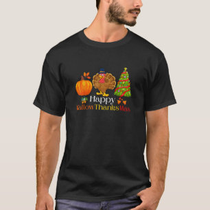 Holiday Happy HallowThanksMas Christmas Halloween T-Shirt