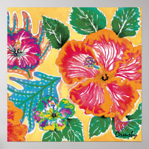 Holiday Hibiscus Citrus poster
