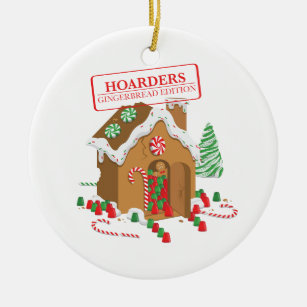 Holiday Hoarders Ceramic Ornament