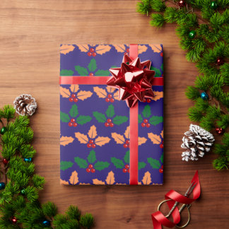 Holiday Holly Berry Wrap: Festive Christmas Wrapping Paper