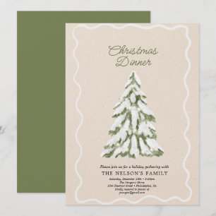 Holiday Holly Christmas Party Card